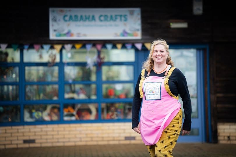 Anna, founder of Cabana Crafts, outside the studio in Scartho