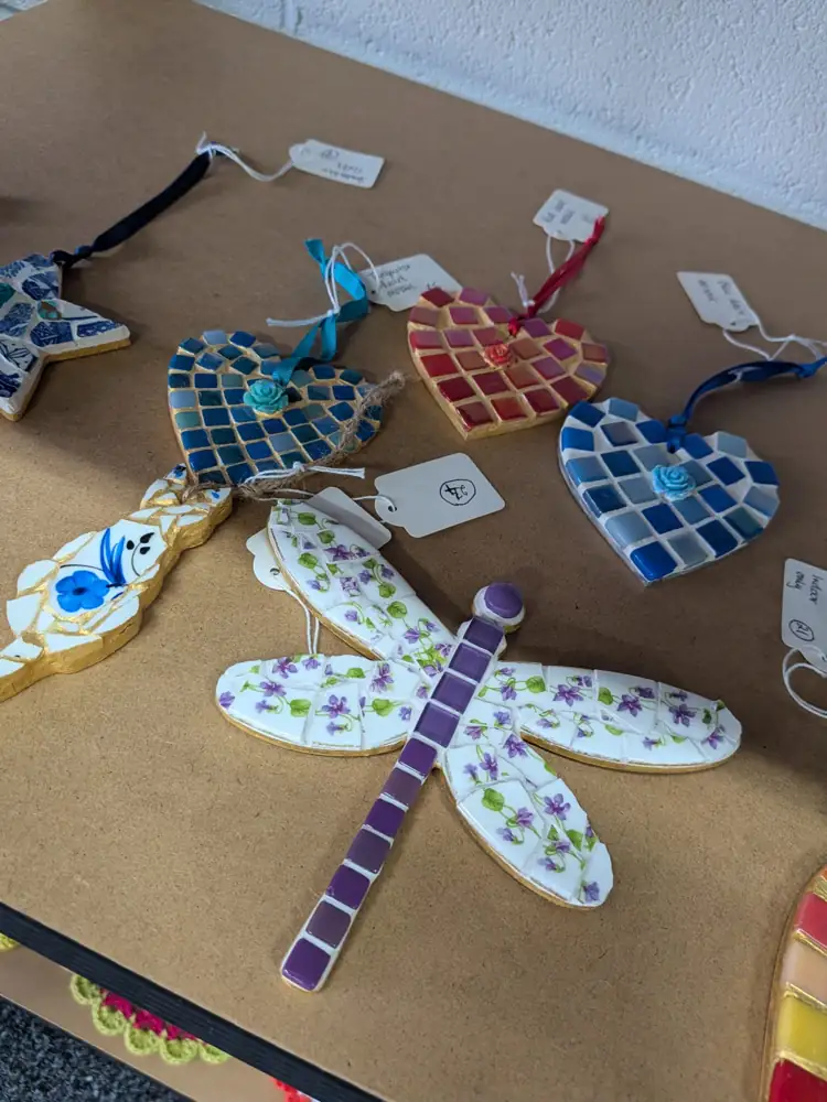 Mosaic dragonflies and butterflies